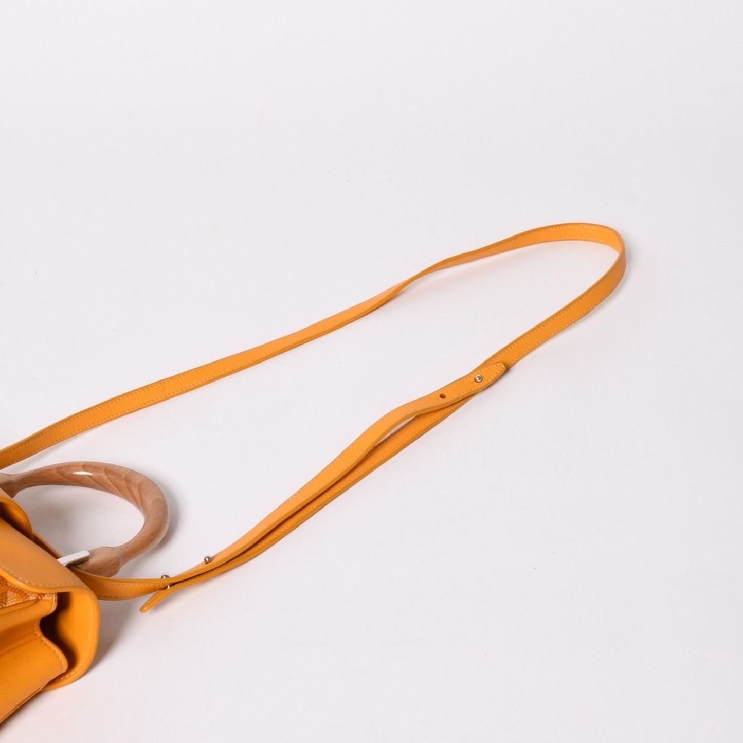 Goyard Saigon Mini Soft Bag 2-Way Handbag Yellow Silver — view 8
