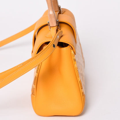 Goyard Saigon Mini Soft Bag 2-Way Handbag Yellow Silver — view 4