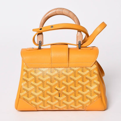 Goyard Saigon Mini Soft Bag 2-Way Handbag Yellow Silver — view 2