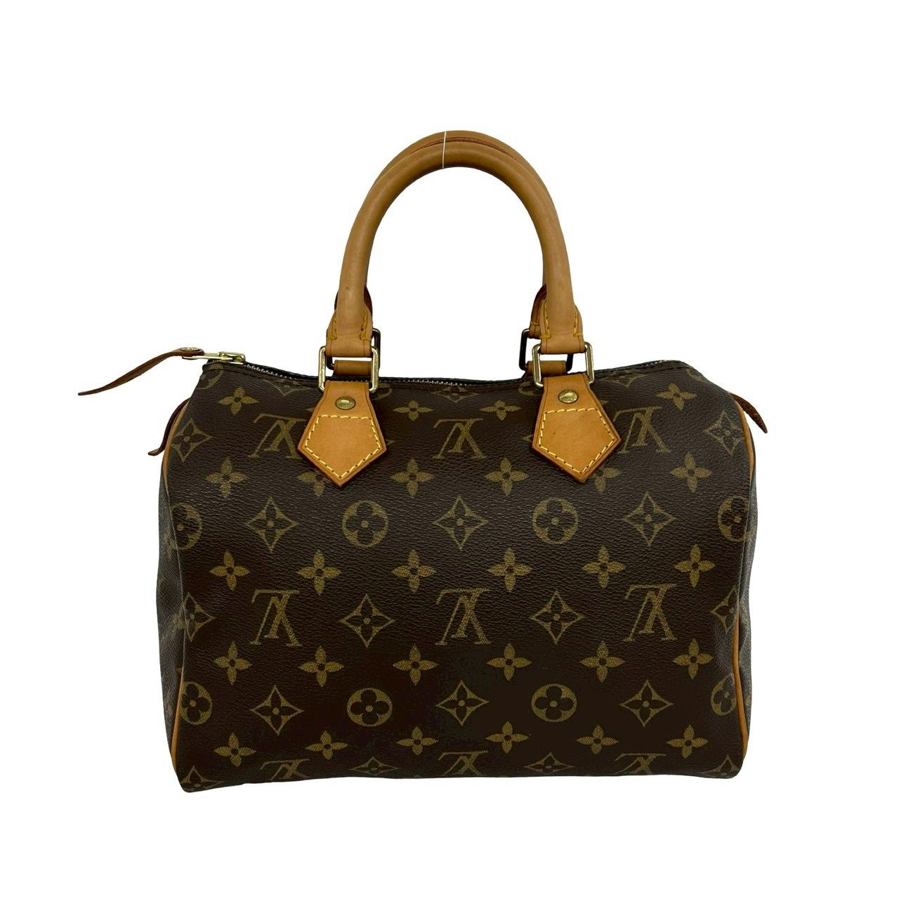 Louis Vuitton Speedy 25 Monogram Leather Mini Boston Bag Brown — view 3