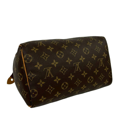 Louis Vuitton Speedy 25 Monogram Leather Mini Boston Bag Brown — view 7