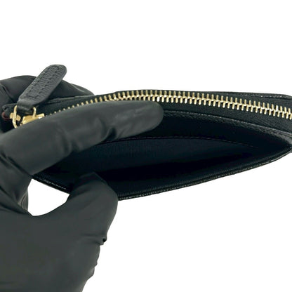 Chanel Fragment Case Quilted Caviar Leather Coin Pass Black Handbag — view 8