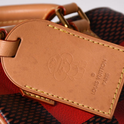 Louis Vuitton Speedy Bandouliere 18 Rouge Damier Pop Brown Red Handbag — view 6