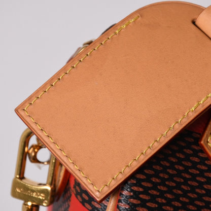 Louis Vuitton Speedy Bandouliere 18 Rouge Damier Pop Brown Red Handbag — view 7