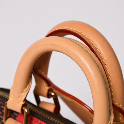 Louis Vuitton Speedy Bandouliere 18 Rouge Damier Pop Brown Red Handbag — view 4