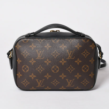 Louis Vuitton Saintonge Shoulder Bag Monogram Canvas Noir Calfskin Double — view 2