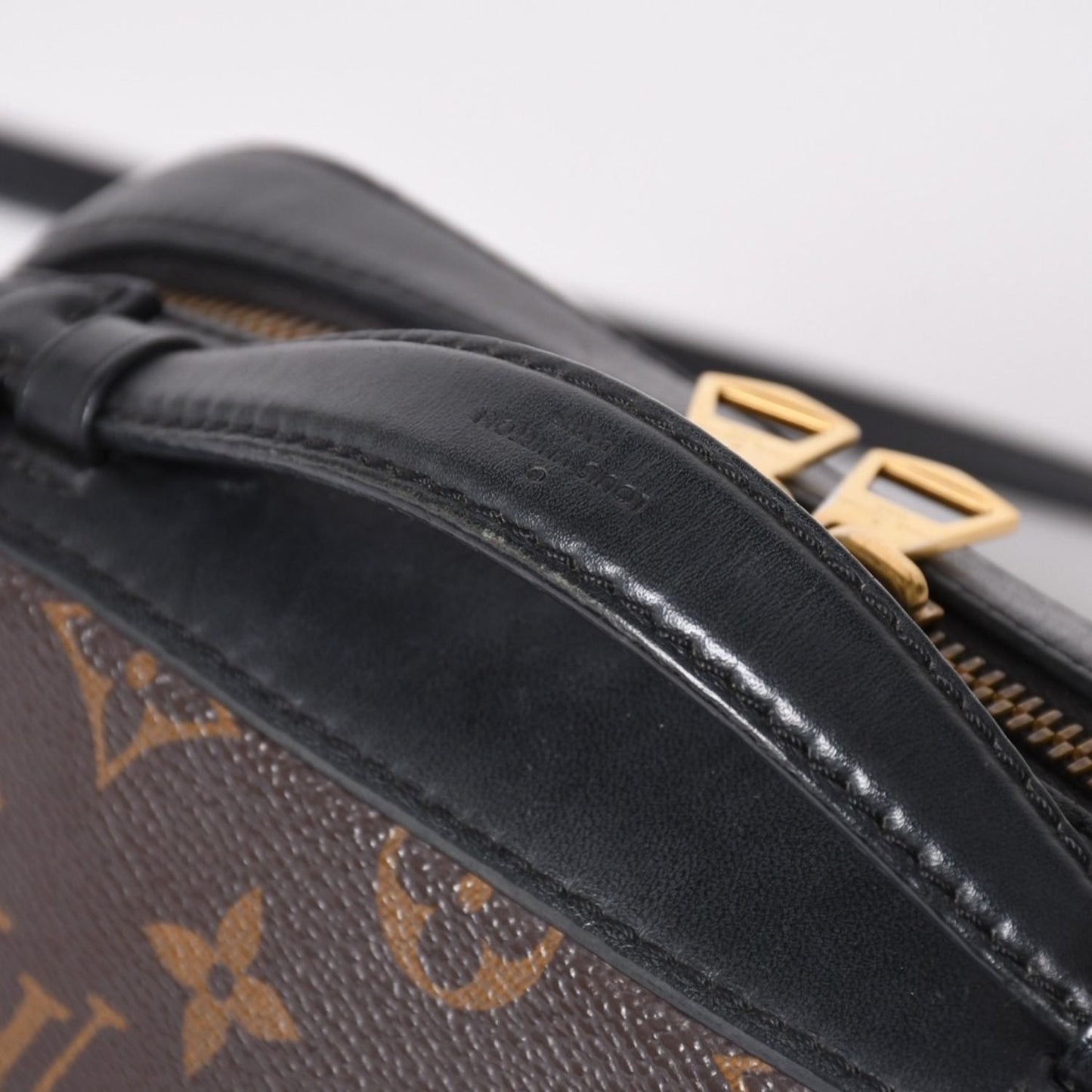 Louis Vuitton Saintonge Shoulder Bag Monogram Canvas Noir Calfskin Double — view 6