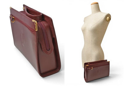 Cartier Clutch Must Line Vintage Leather Bordeaux — view 2