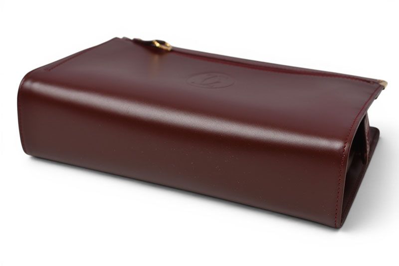 Cartier Clutch Must Line Vintage Leather Bordeaux — view 6