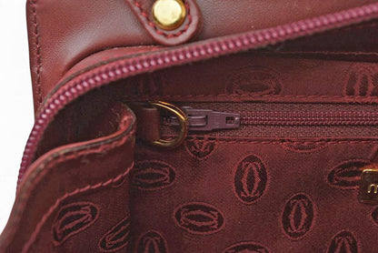 Cartier Clutch Must Line Vintage Leather Bordeaux — view 9