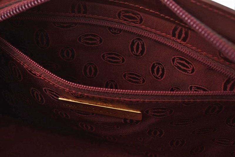 Cartier Clutch Must Line Vintage Leather Bordeaux — view 8