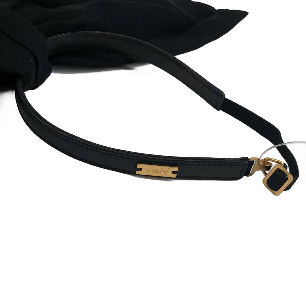 Saint Laurent Paris Silk Strap Logo Ribbon Choker Black Necklace — view 3