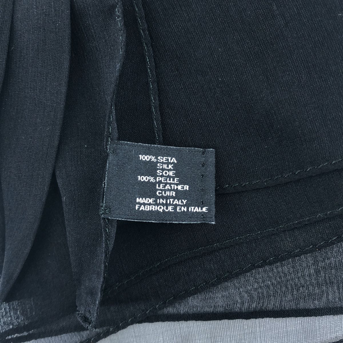 Saint Laurent Paris Silk Strap Logo Ribbon Choker Black Necklace — view 2