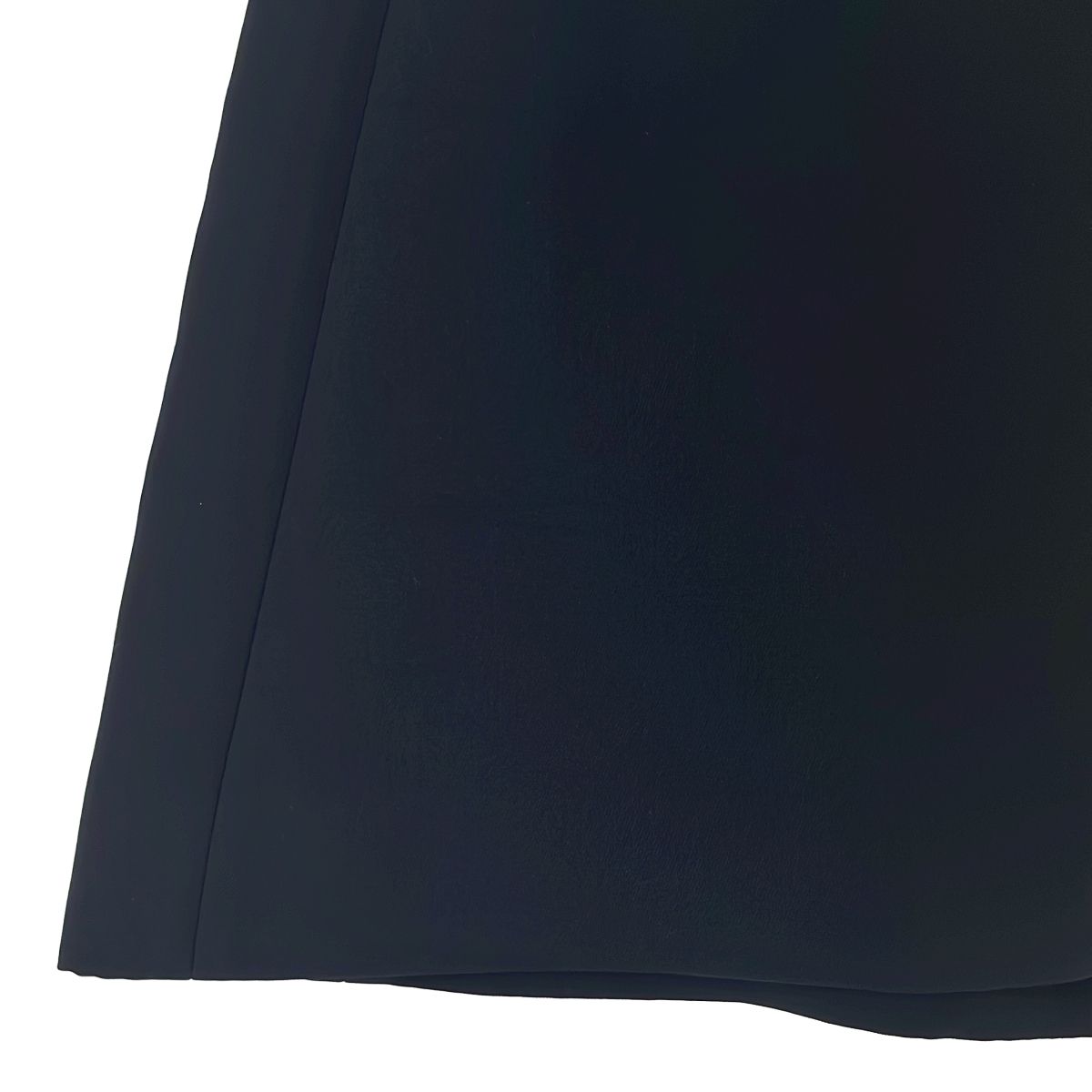 Louis Vuitton Silk Wool Sequin Monogram Strap Skirt 38 Black — view 3