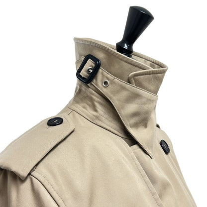 Saint Laurent Paris Belted Logo Button Trench Coat Full Pattern Lining 36 Beige — view 5