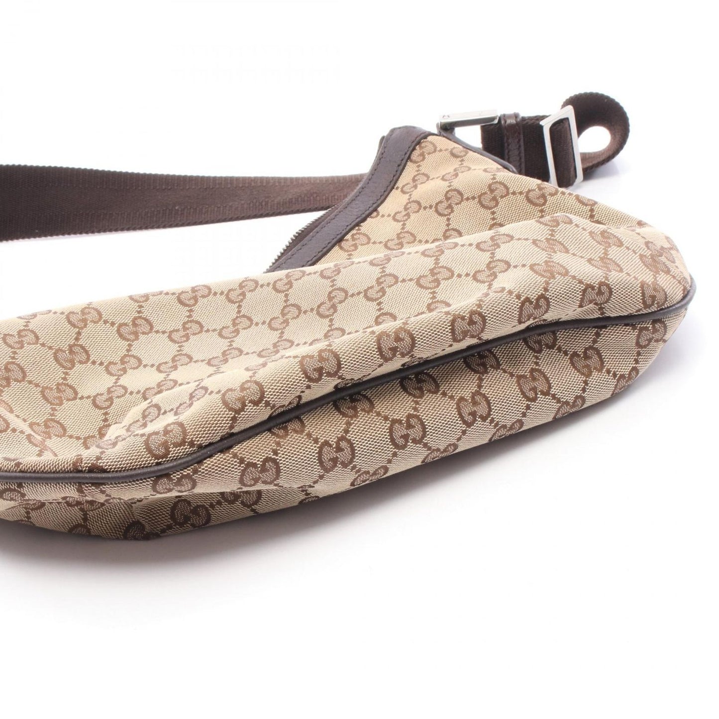Gucci Shoulder Bag GG Canvas Beige Dark Brown — view 7