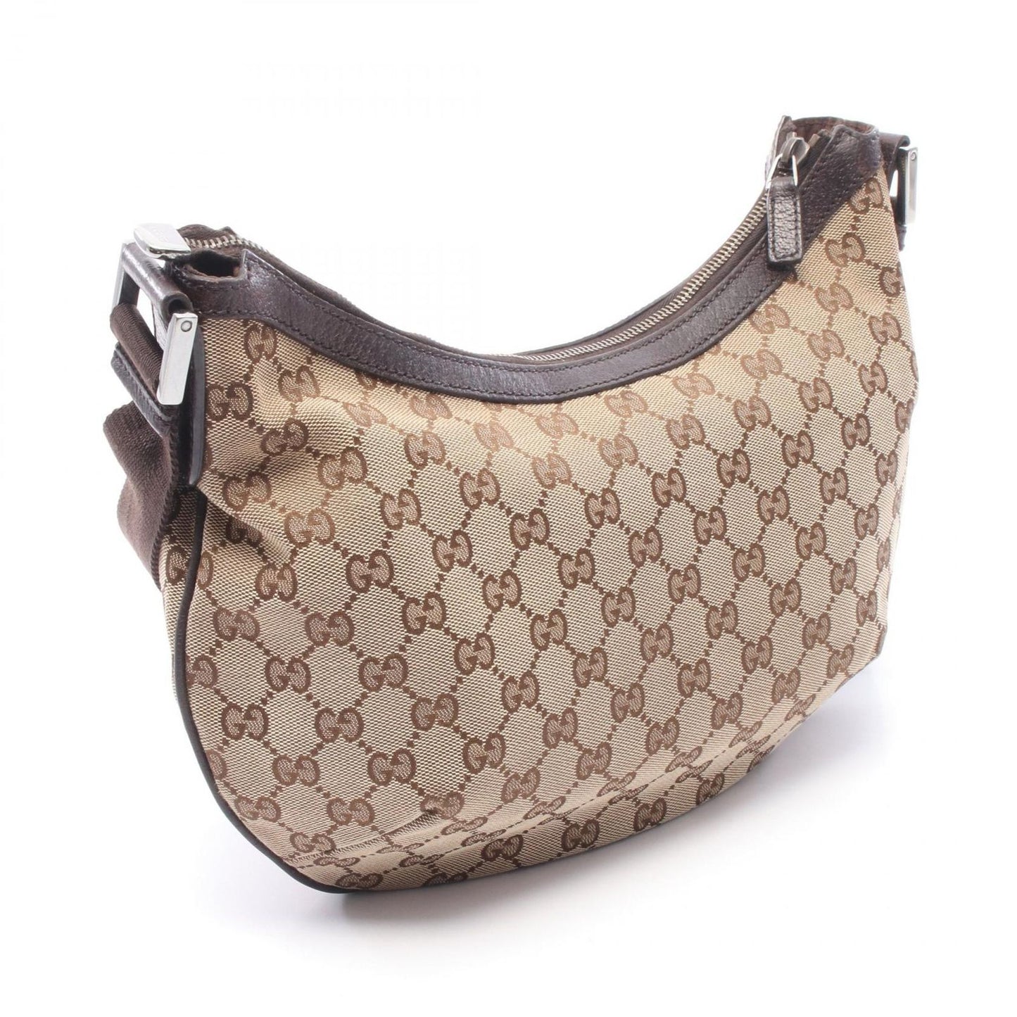 Gucci Shoulder Bag GG Canvas Beige Dark Brown — view 2