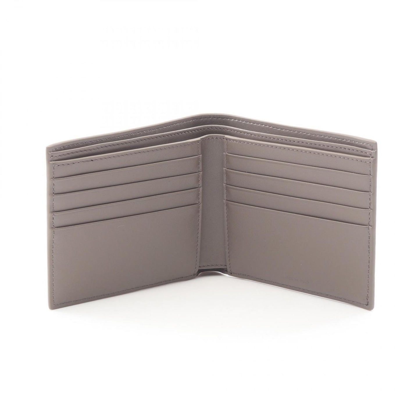 Celine Bifold Wallet Card Holder Gray Leather — view 3