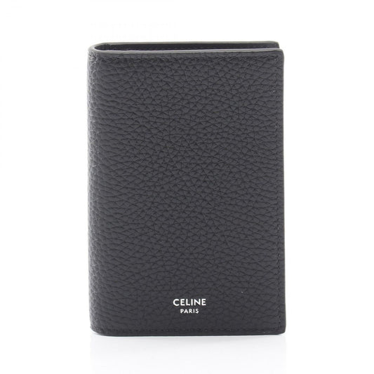 Celine Card Case Vertical Holder Black Leather