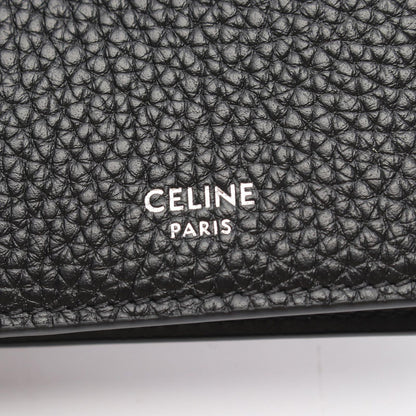 Celine Card Case Vertical Holder Black Leather — view 4