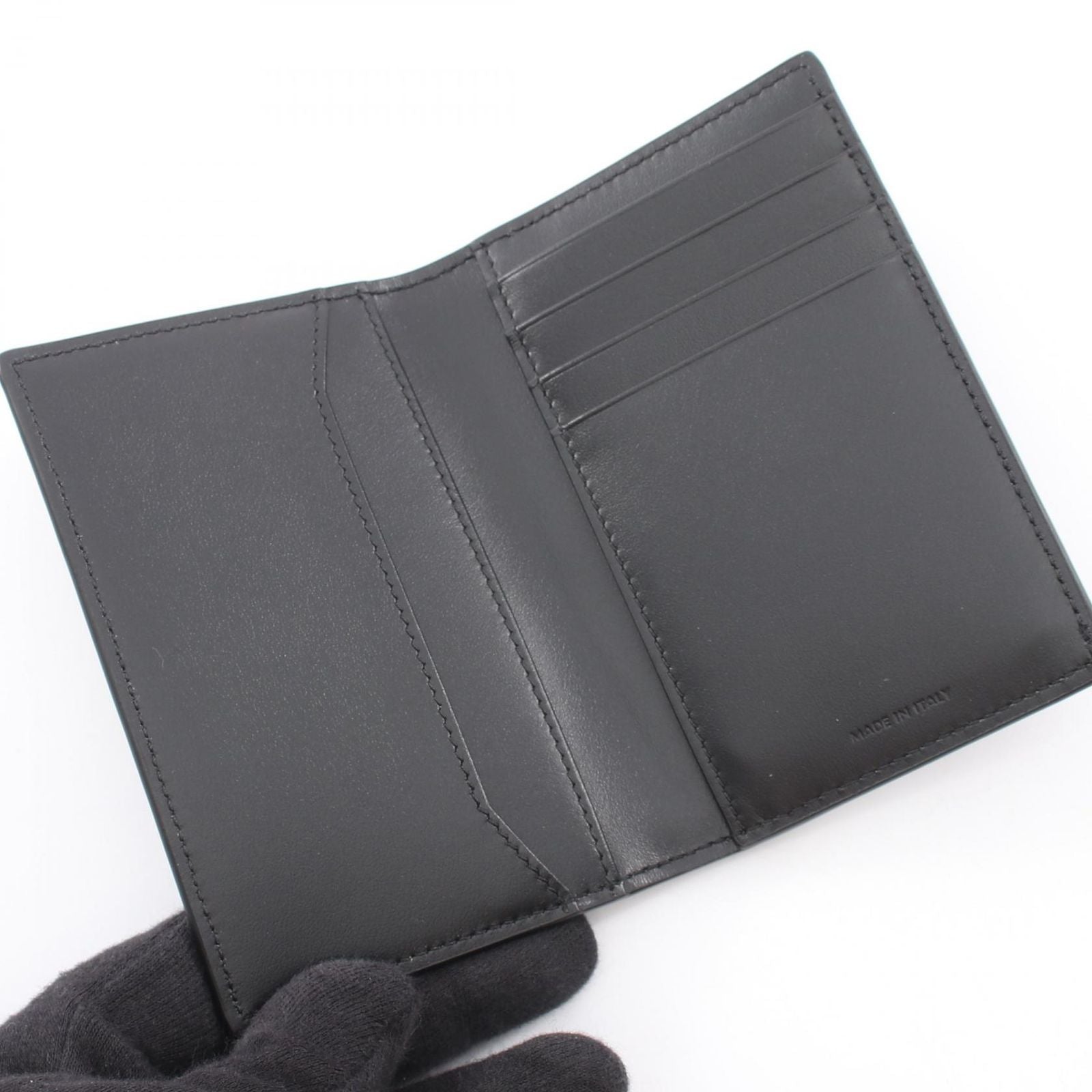 Celine Card Case Vertical Holder Black Leather — view 3