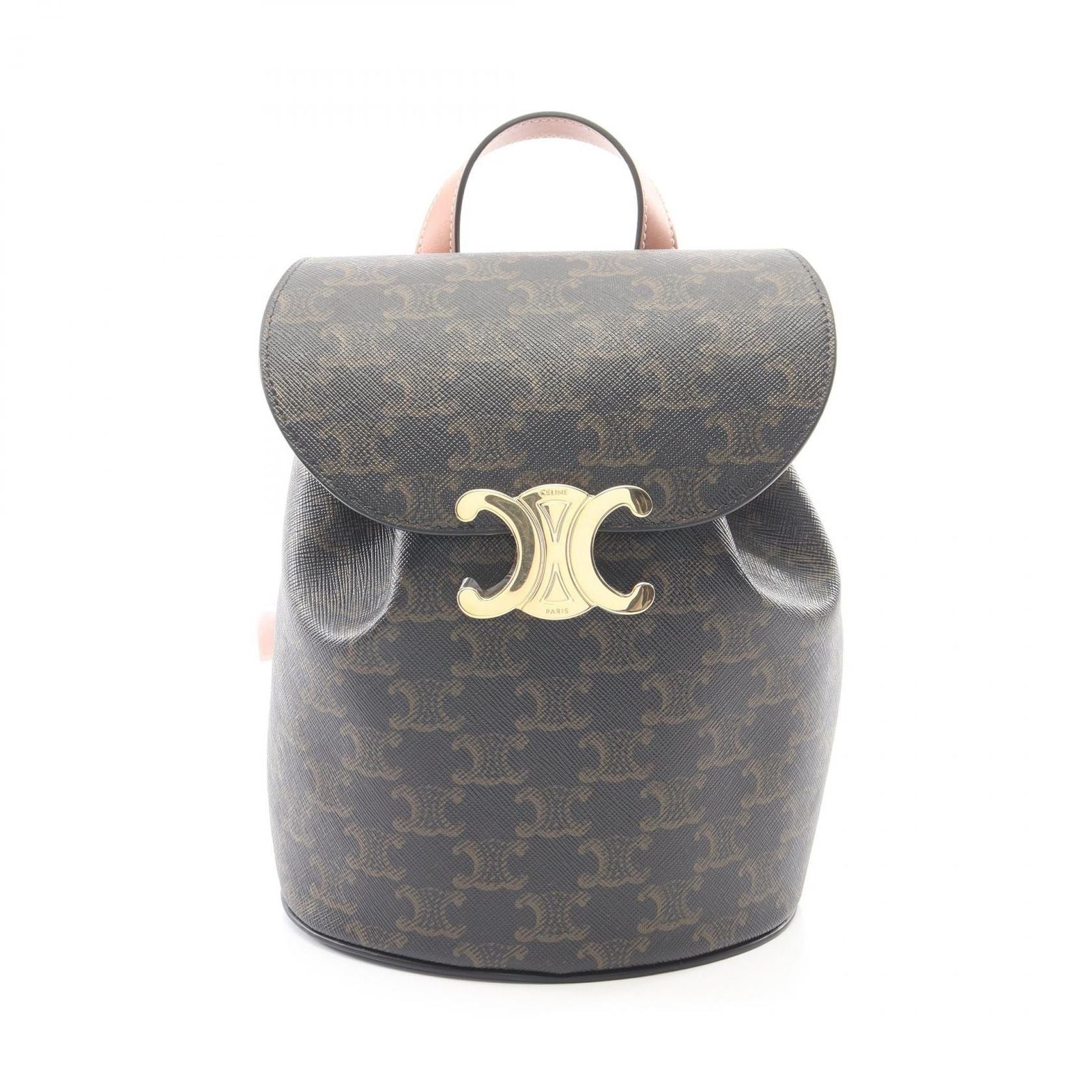 Celine Backpack Bonnie Trio Brown Canvas Leather