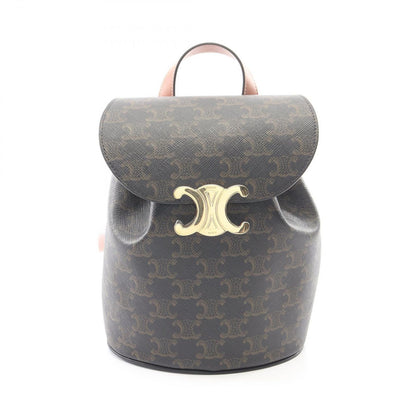 Celine Backpack Bonnie Trio Brown Canvas Leather