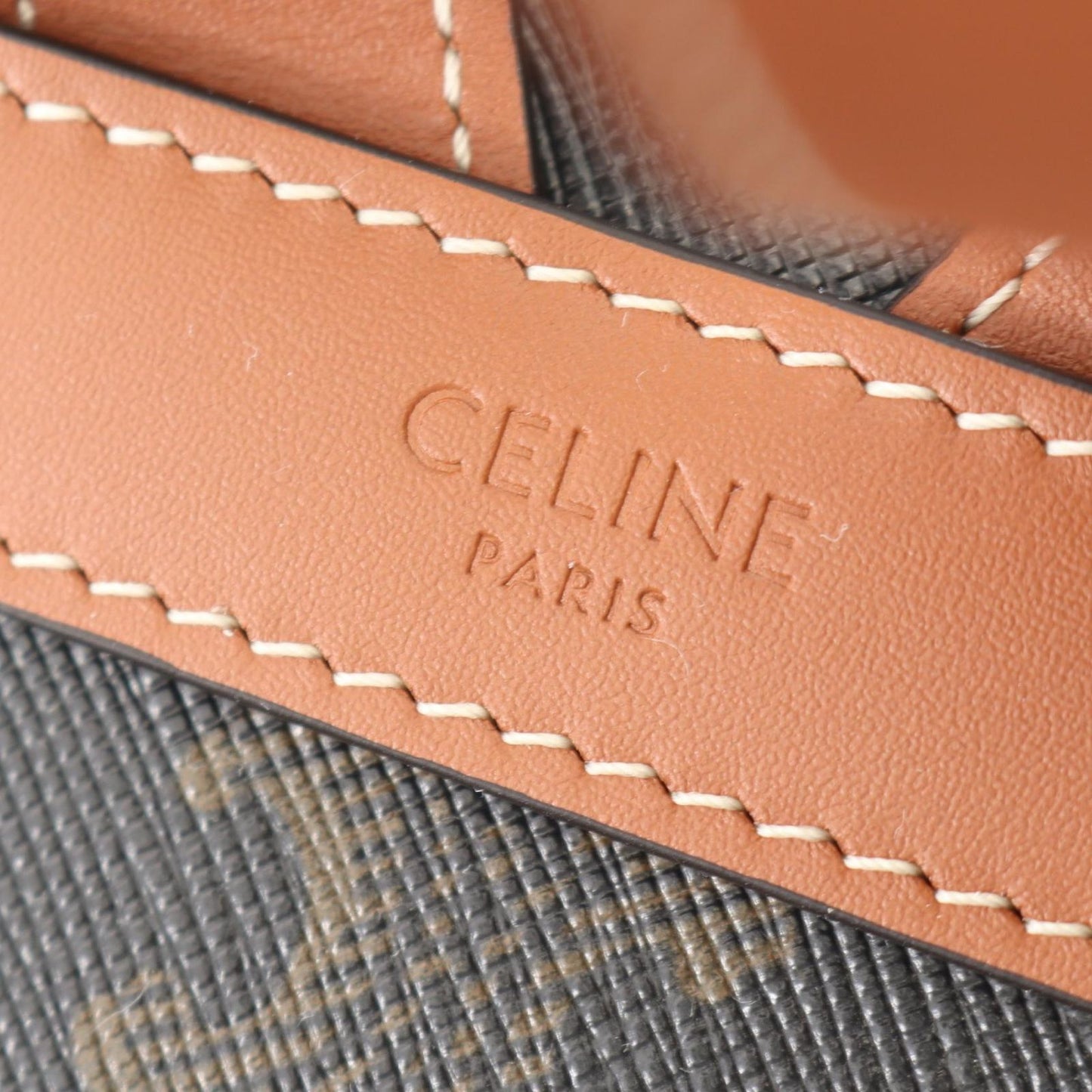 Celine Backpack Bonnie Trio Brown Canvas Leather — view 4