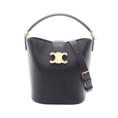 Celine Handbag Small Louis e Bucket 2-Way Black Leather