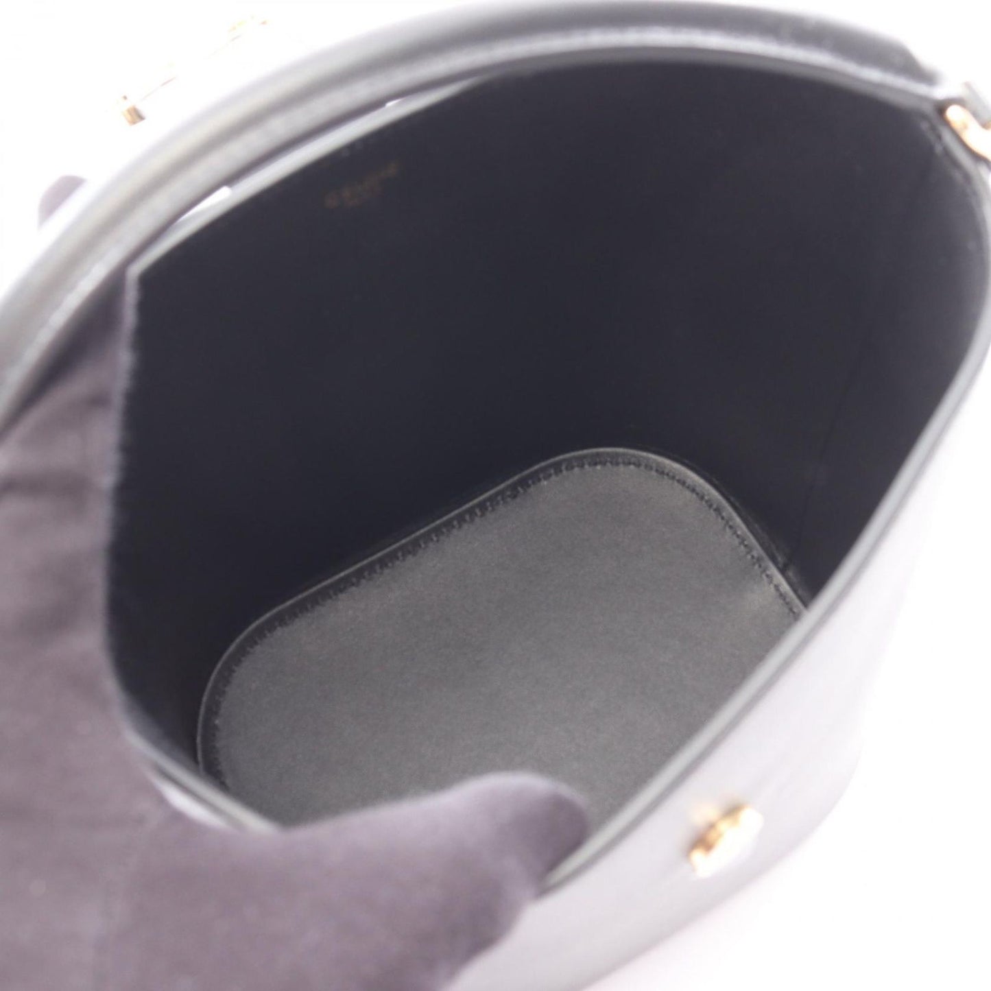 Celine Handbag Small Louis e Bucket 2-Way Black Leather — view 3