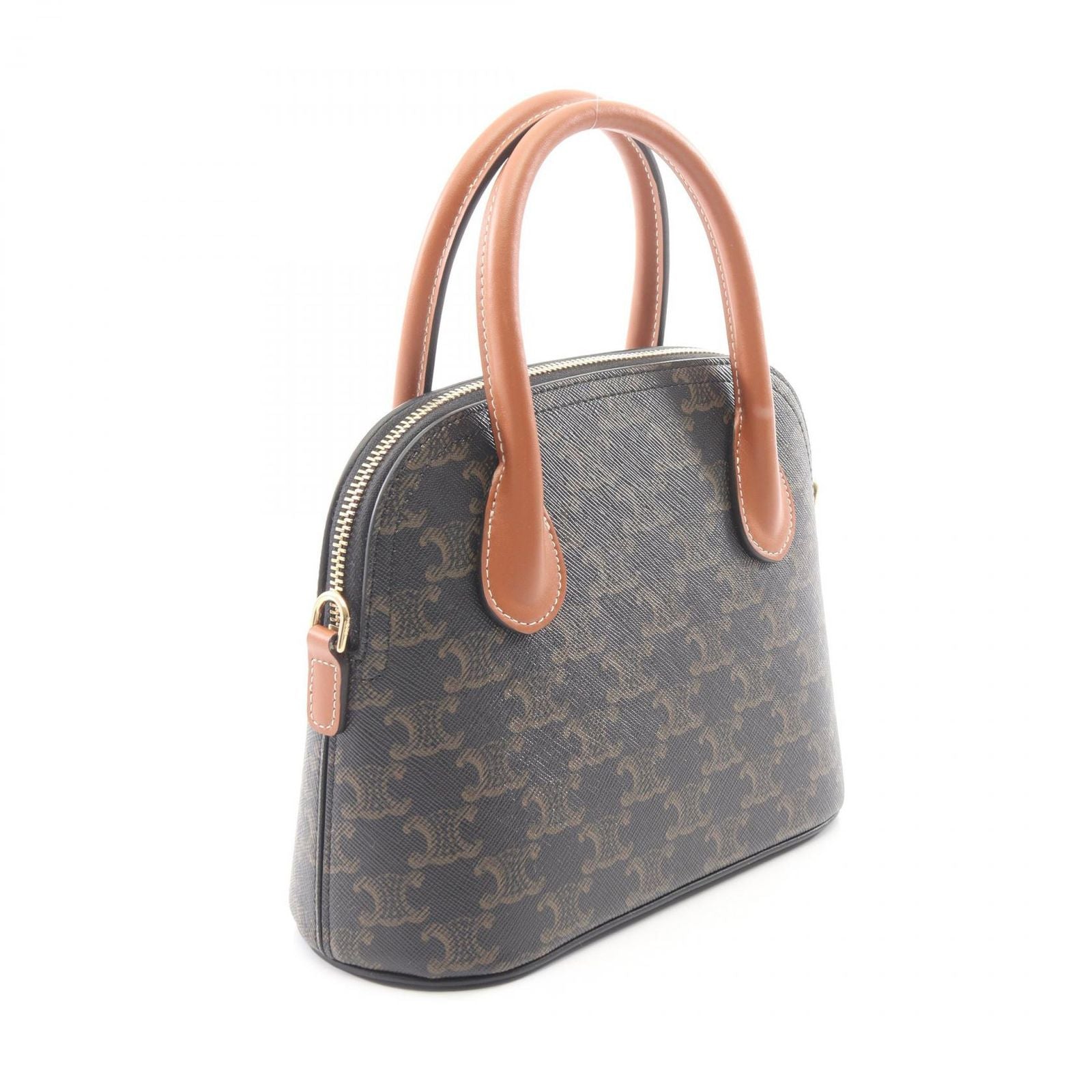 Celine Handbag Teen Honorin Trio 2-Way Black Canvas Leather — view 2
