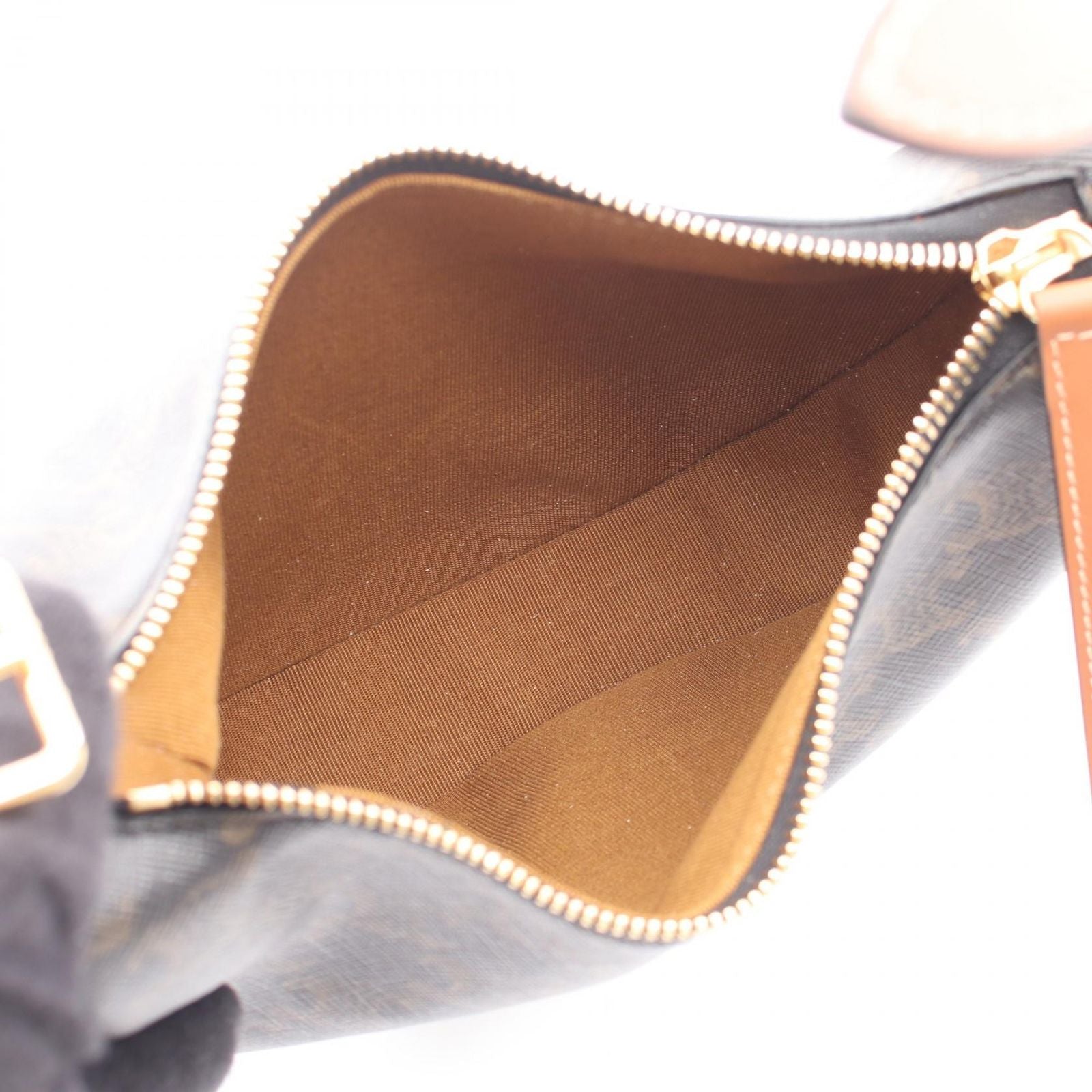Celine Teen Lou Trio 2-Way Brown Canvas Leather Shoulder — view 3