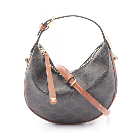 Celine Teen Lou Trio 2-Way Brown Canvas Leather Shoulder