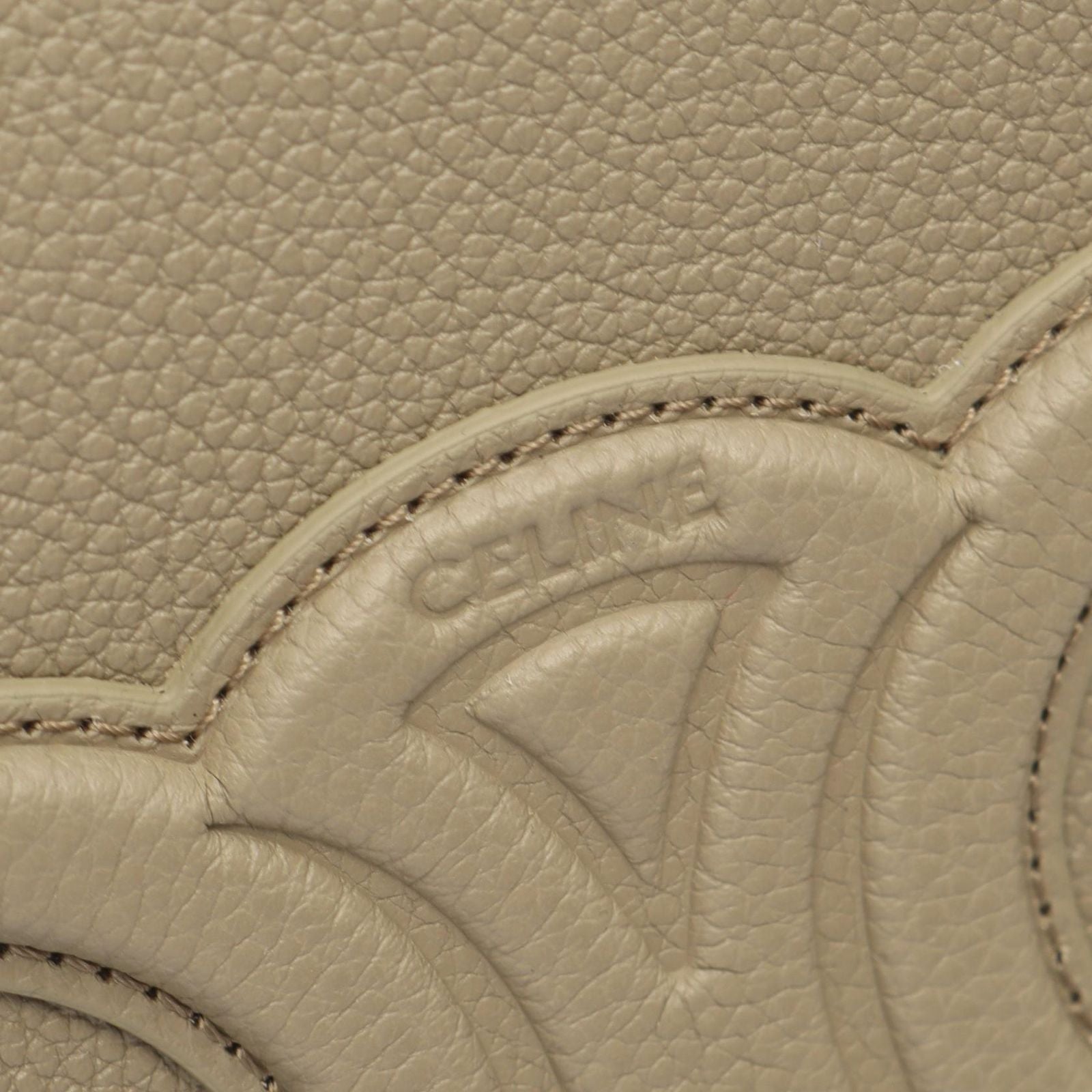Celine Tote Mini Cabas Anais 2-Way Gray Leather — view 4