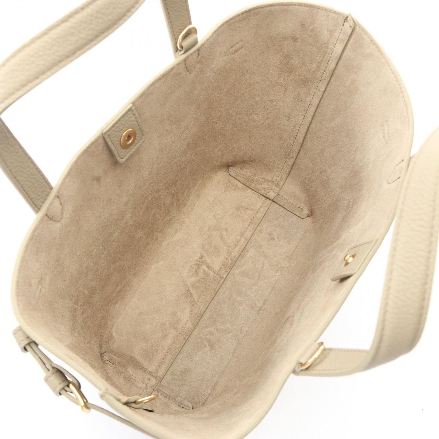 Celine Tote Mini Cabas Anais 2-Way Gray Leather — view 3