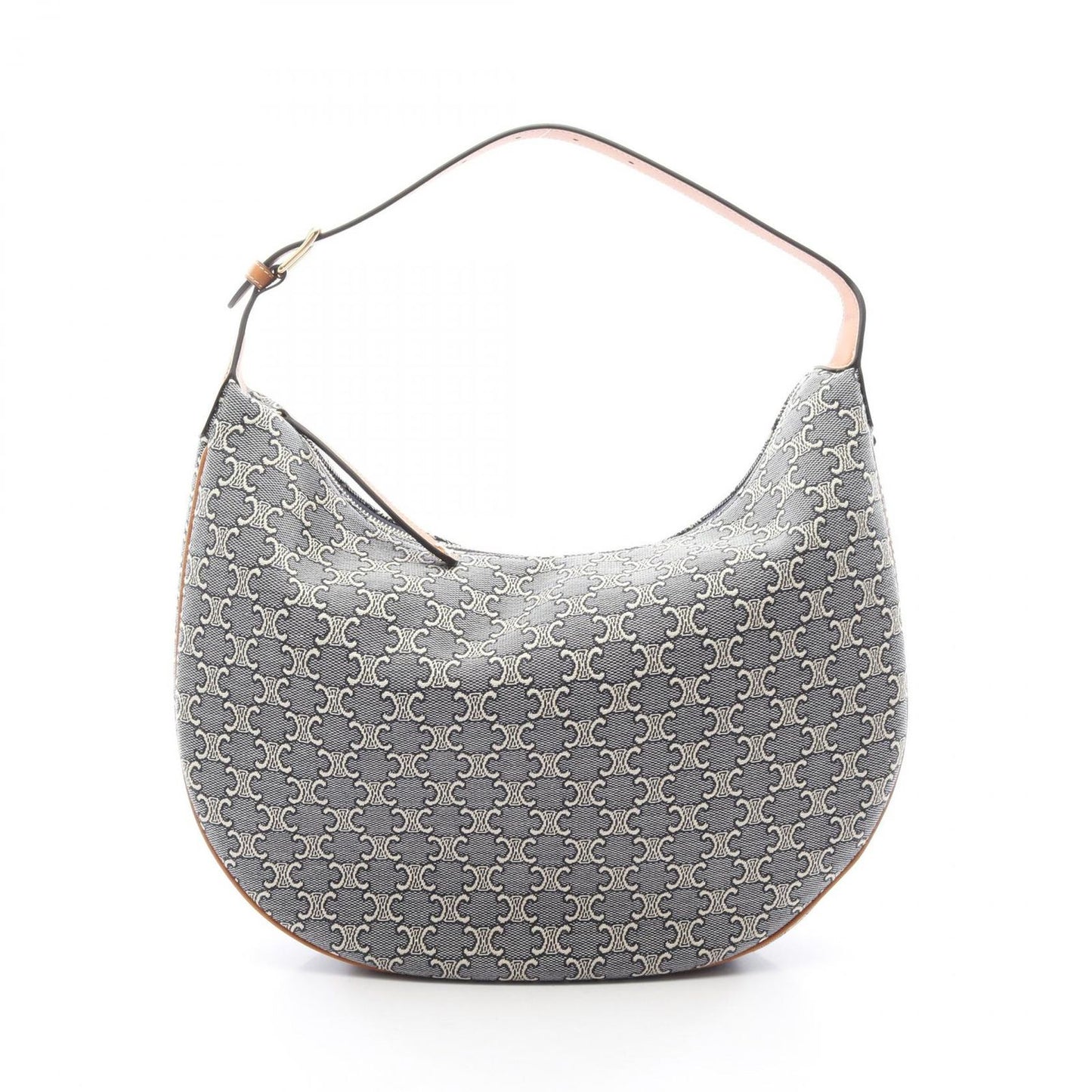 Celine Shoulder Bag Trio Lulu Large Gray Canvas Leather