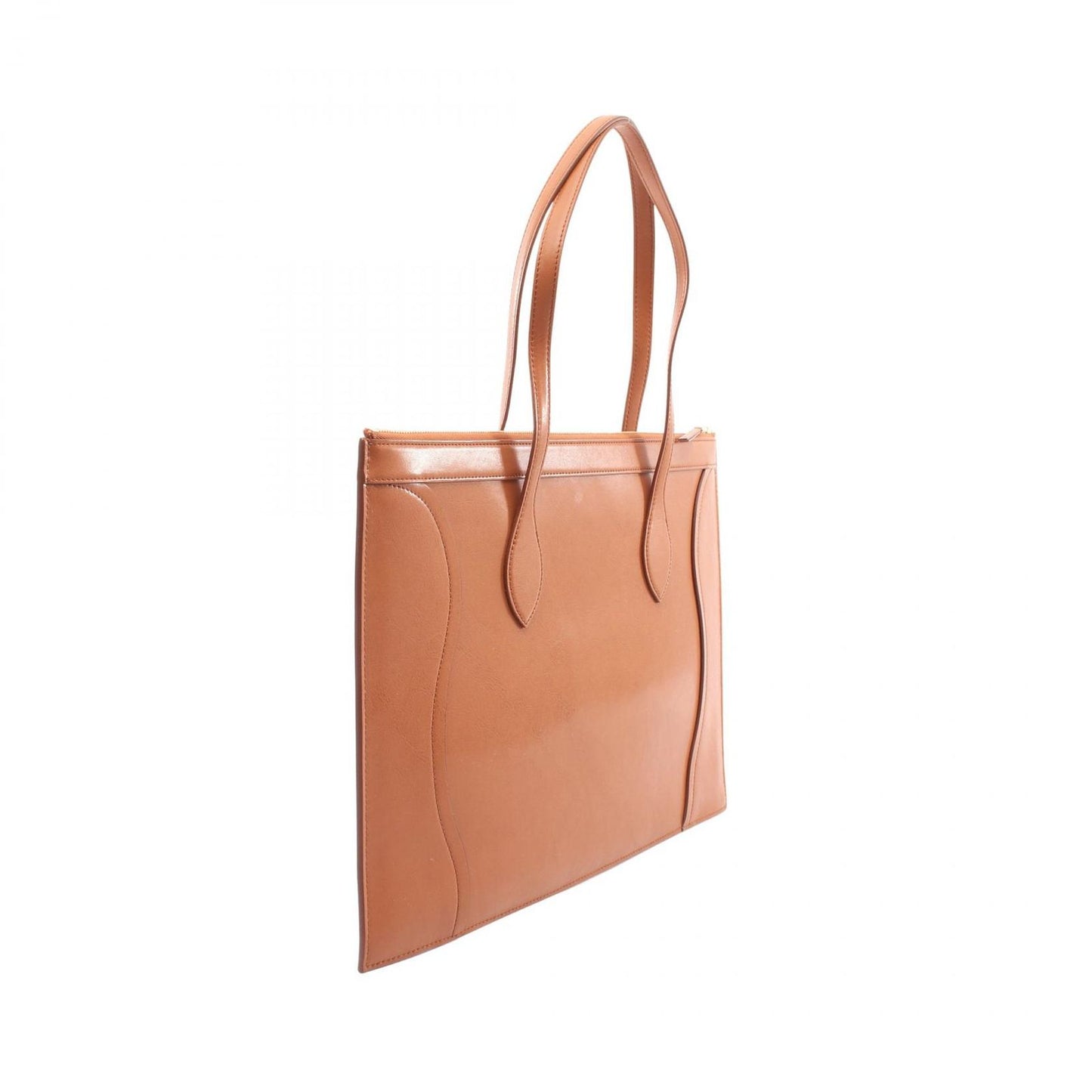 Celine Tote Flat Luggage Brown Leather — view 2