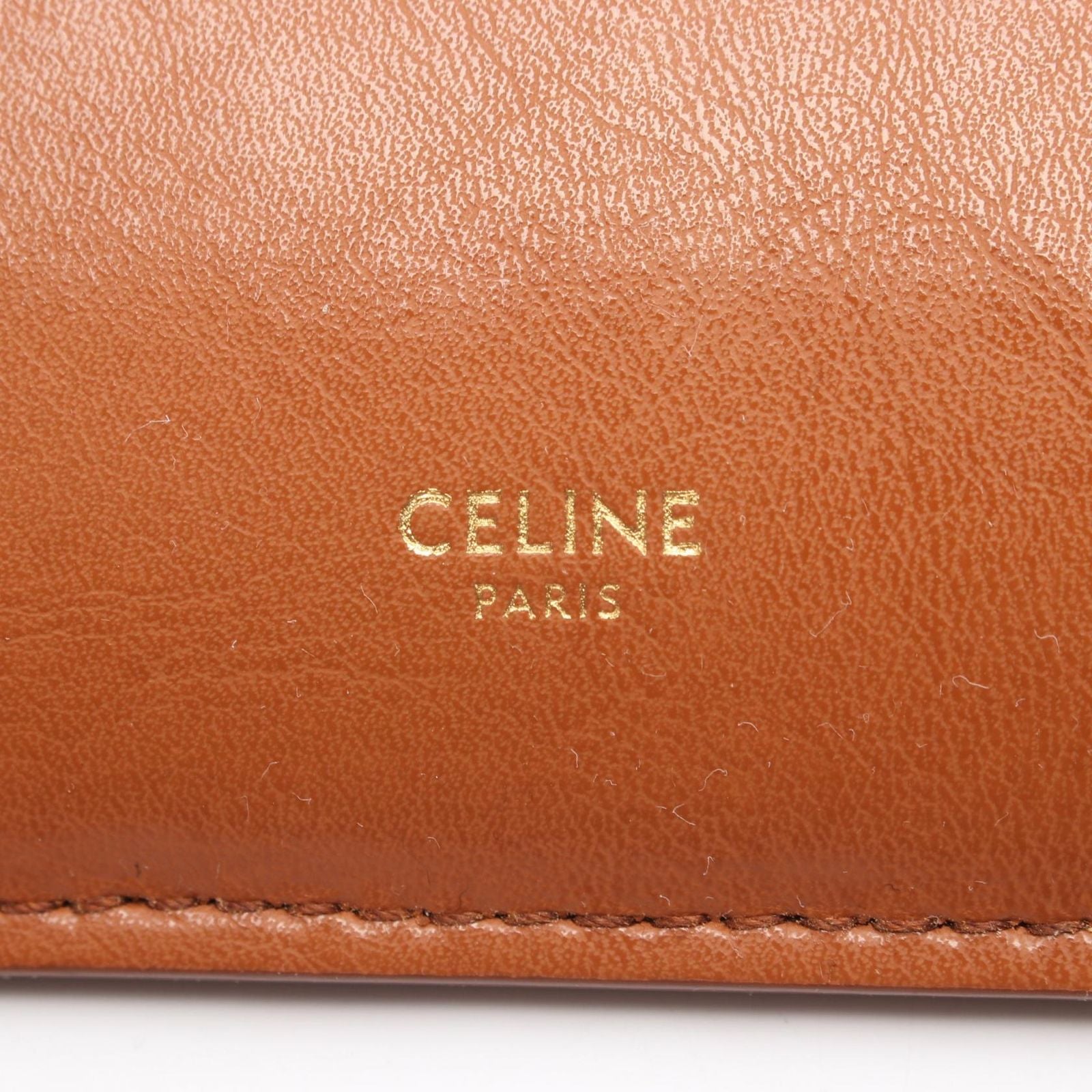 Celine Tote Flat Luggage Brown Leather — view 4