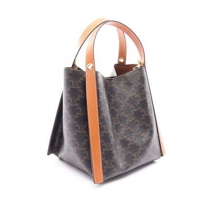 Celine Small Cubo Trio 2-Way Brown Canvas Leather Shoulder — view 2