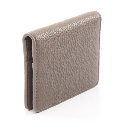 Celine Card Case Bifold Holder Gray Leather — view 2