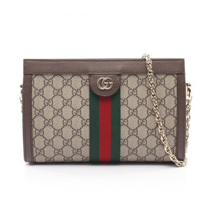 Gucci Shoulder Bag Ophidia Sherry Line GG Supreme Beige Canvas Leather