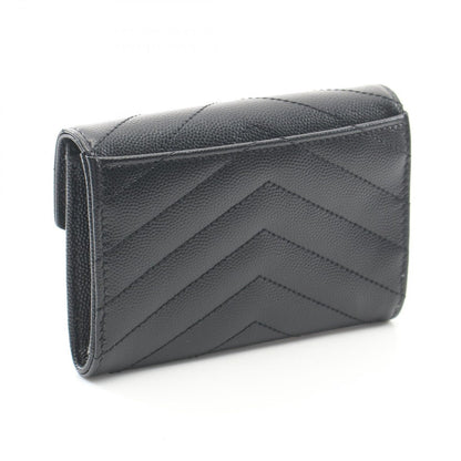 Saint Laurent Paris Bifold Wallet Monogram Envelope Black Leather Card Case — view 2