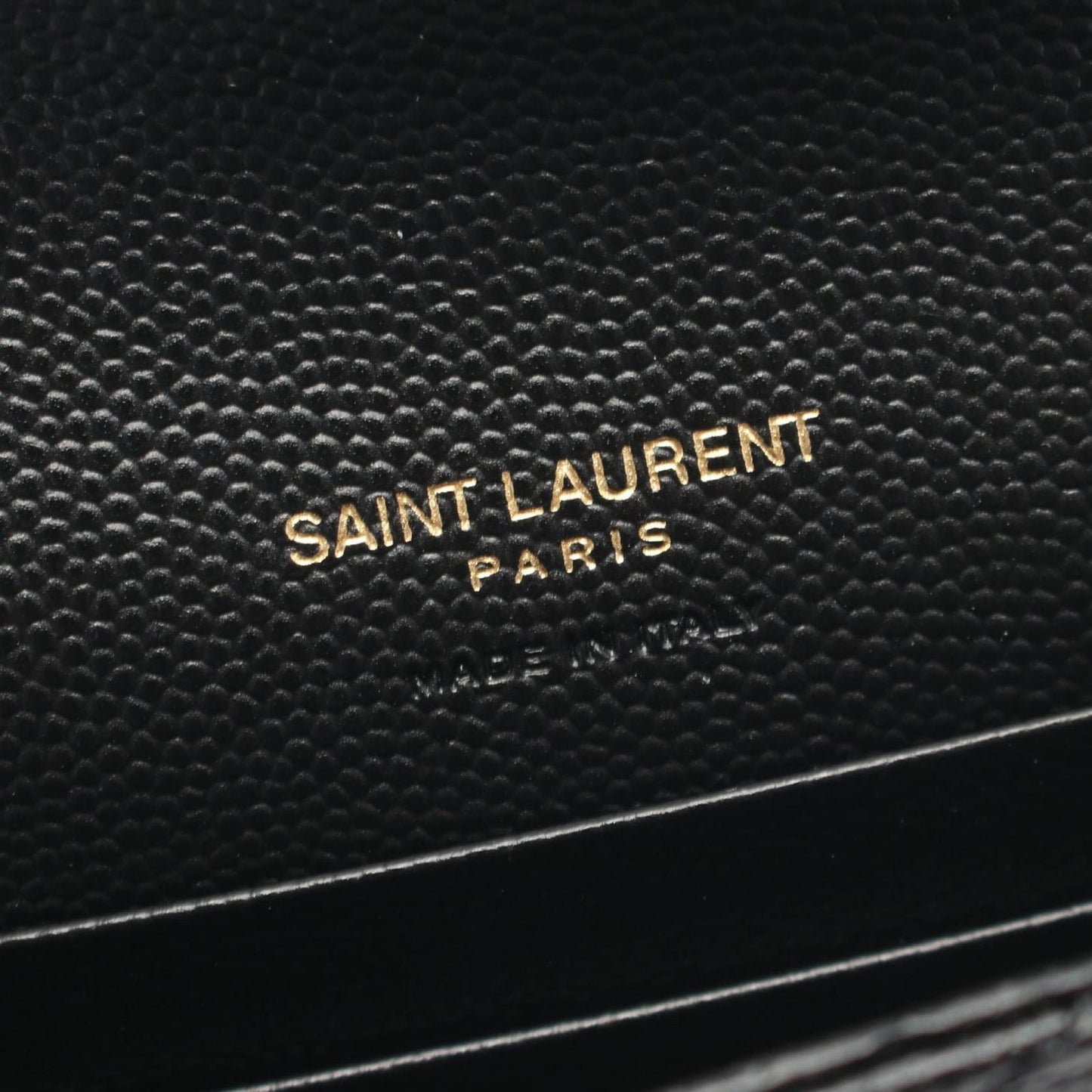 Saint Laurent Paris Bifold Wallet Monogram Envelope Black Leather Card Case — view 4