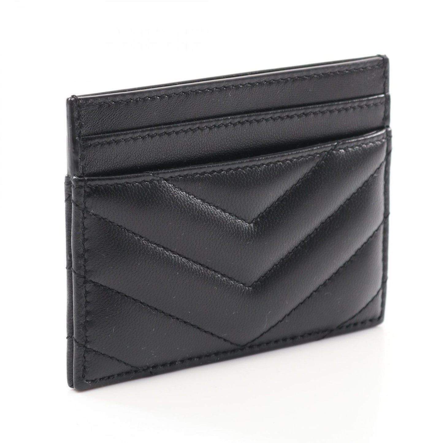 Saint Laurent Paris Card Case YSL Monogram Black Leather — view 2