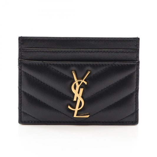 Saint Laurent Paris Card Case YSL Monogram Black Leather