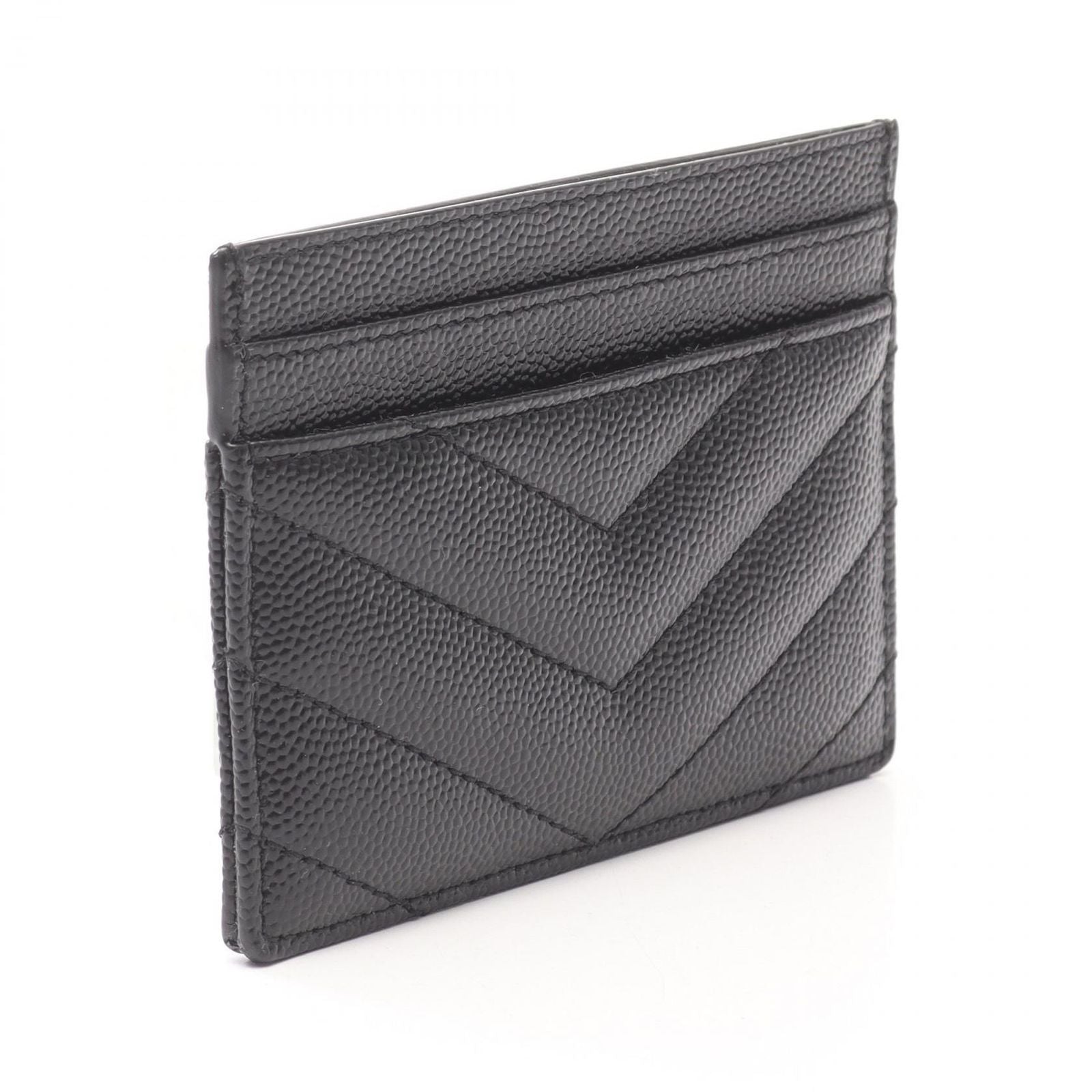Saint Laurent Paris Card Case YSL Monogram Black Leather — view 2