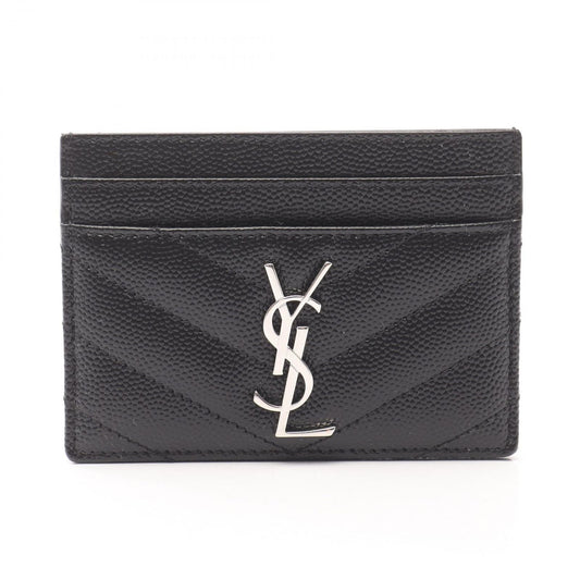 Saint Laurent Paris Card Case YSL Monogram Black Leather