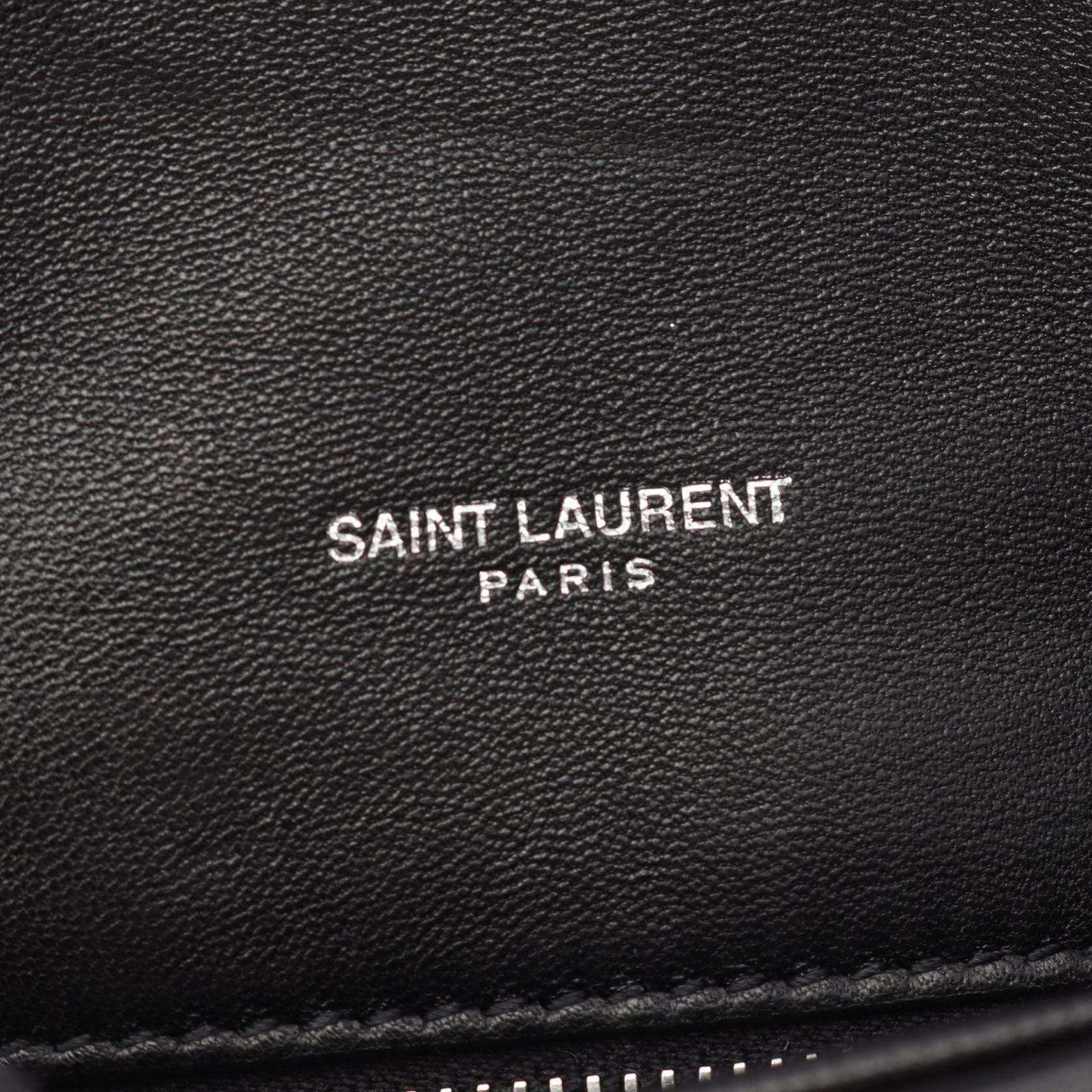 Saint Laurent Paris Shoulder Bag Lou Puffer Black Leather — view 4