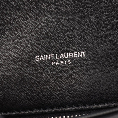Saint Laurent Paris Shoulder Bag Lou Puffer Black Leather — view 4