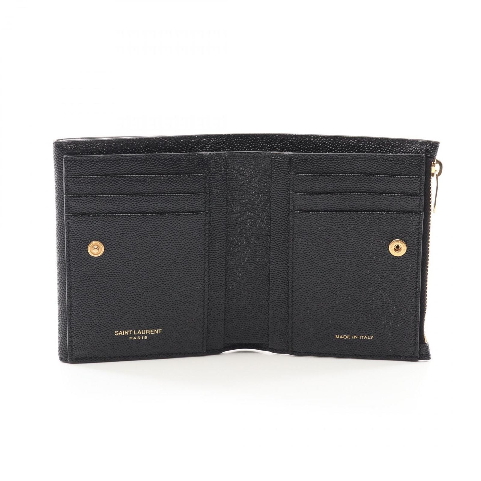 Saint Laurent Paris Bifold Wallet Uptown Black Leather — view 3